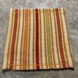 Set of 9 Cloth Napkins, Stripe 6"